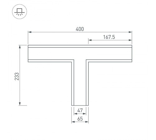 Тройник SL-LINIA65-F (arlight, Металл)  030128  Arlight