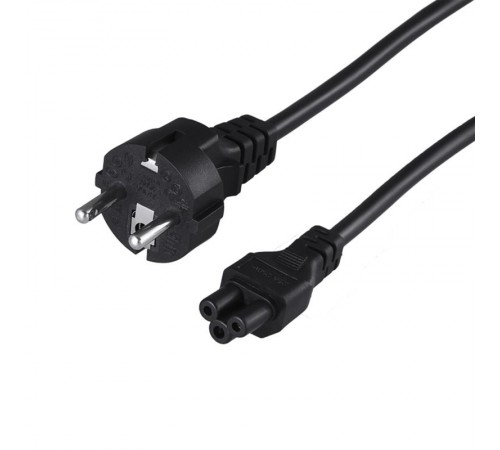 Шнур сетевой, евровилка-евроразъем С5, кабель 3x0,5мм, 1,8м, для питания ноутбука (пакет ПВХ)  11-1154  REXANT