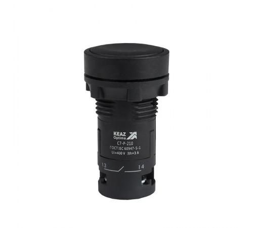 Кнопка OptiSignal Compact D22 C7-P-201 черная 1НЗ XB7NA22  362037  КЭАЗ