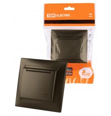 Розетка 2П+З 16А 250В  IP44 с крышкой бронза "Лама"  SQ1815-0726  TDM