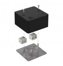 Коробка огнестойкая для кабель-канала 40-0460-FR6.0-4 Е15-Е120 RAL9005 85х85х45 (44 шт/кор) черная  40-0460-9005-FR6.0-4  Промрукав