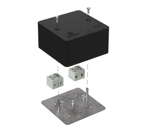 Коробка огнестойкая для кабель-канала 40-0460-FR6.0-4 Е15-Е120 RAL9005 85х85х45 (44 шт/кор) черная  40-0460-9005-FR6.0-4  Промрукав