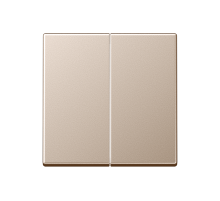 Двойная клавиша для балансирных механизмов выключателей (кнопок), в комплекте с AS90-5HP (крепежный элемент), возможно IP44; дюропласт; шампань; A500 