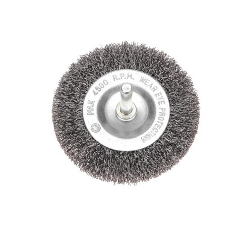 Щетка дисковая для дрели витая стальная проволока 75 мм  KR-91-1245  Kranz