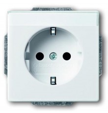 Розетка SCHUKO 16А 250В с полем для надписи, серия solo/future, цвет davos/альпийский белый  2011-0-6209   2CKA002011A6209  ABB