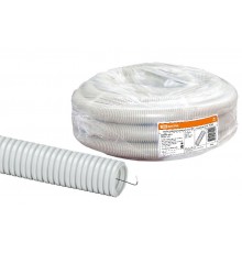 Труба гибкая гофрированная ПВХ 16мм с протяжкой лёгкая (50м)  SQ0401-0011  TDM