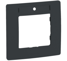 Etika Антрацит Рамка 1-ая с держателем для маркировки Антрацит  672586  Legrand