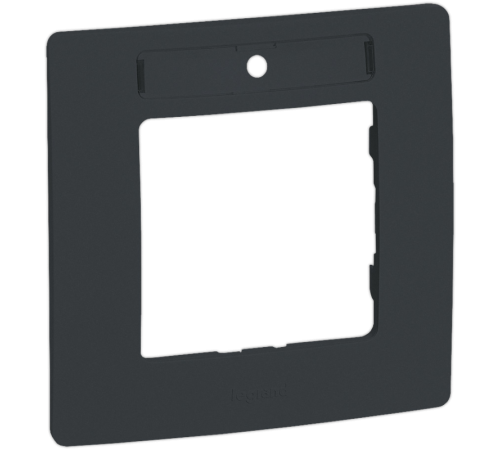 Etika Антрацит Рамка 1-ая с держателем для маркировки Антрацит  672586  Legrand