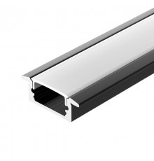 Профиль LINE-2308-F-2000 ANOD BLACK (Arlight, Алюминий)  040301  Arlight