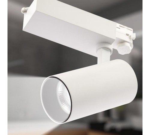 Светильник светодиодный трековый трёхфазный SТR-30-36-30K-W30 узкий луч 3000K белый  Б0049773  ЭРА