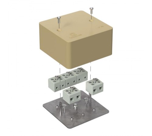 Коробка огнестойкая для кабель-канала 40-0460-FR6.0-10 Е15-Е120 RAL1001 85х85х45 (44 шт/кор) бежевая  40-0460-1001-FR6.0-10  Промрукав