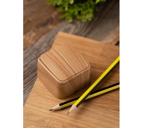 Выключатель 2-клавишный ОП Минск 10А светлое дерево EKF  EGV10-023-30  EKF