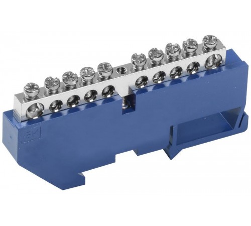 Шина N "ноль" на DIN-изоляторе Ni ШНИ-6х9-10-Д-С  YNN10-10-D-K07-N  IEK