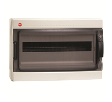 Щиток настенный с дверцей 18модулей IP65, серый с клеммным блоком 1х87518 и замком  85918  DKC