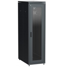 Шкаф сетевой 19" LINEA N 47U 600х1000 мм стеклянная передняя дверь, задняя перфорированная черны  LN05-47U61-GP  ITK