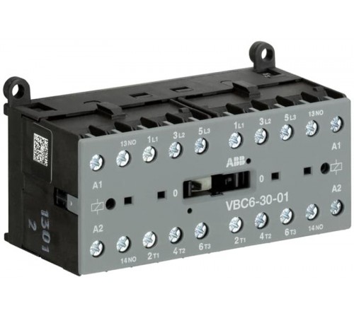 Миниконтактор реверсивный VBC6-30-01-01 9А(400В AC3) катушка 24В DС  GJL1213901R0011  ABB