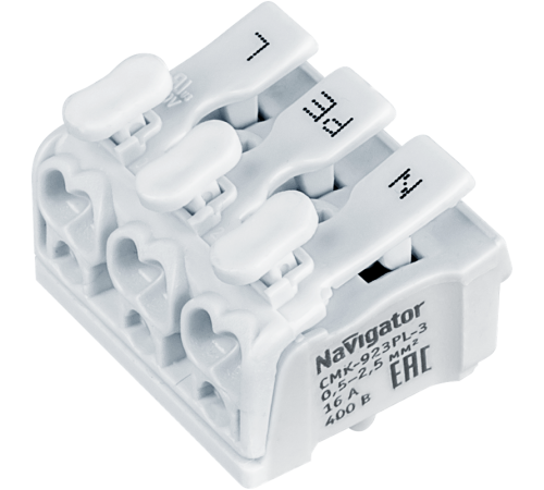 Клеммы монтажные 61 072 NTC-CMK-923PL-3 (5шт/упак) 61072 Navigator