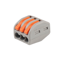 Клемма монтажная  рычажного соединения PTC-3P 222-413 BL/10 450V 32A 0,08-2,5(4.0)mm2 / 10шт./  5050730 Jazzway