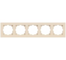 Рамка для розеток и выключателей Intro Accent 6-505-02 на 5 постов, СУ, сл.кость  Б0063774  Intro