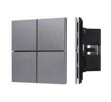 INTELLIGENT ARLIGHT Кнопочная панель KNX-304-23-IN Grey (BUS, Frameless) (IARL, IP20 Металл, 2 года)  038366  Arlight