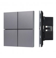 INTELLIGENT ARLIGHT Кнопочная панель KNX-304-23-IN Grey (BUS, Frameless) (IARL, IP20 Металл, 2 года)  038366  Arlight