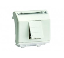 Тел.роз. RJ12 (6P6C, Hyperline, заделка NE-TOOL) Brava, белая, 2мод  76121B  DKC