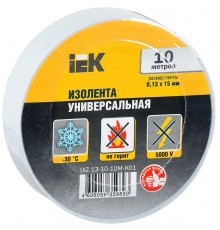 Изолента 0,13х15 мм белая 10 метров   UIZ-13-10-10M-K01  IEK