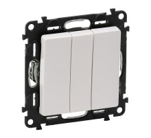 Valena LIFE DIY Белый Выключатель 3-клавишный 10А 250В  752403  Legrand