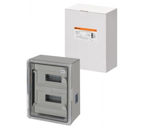 Бокс пластиковый навесной ЩРН-П-24 модуля, прозр. крышка, ABS, IP65, от -45 до +75 °С (300х400х170)  SQ0933-0216  TDM