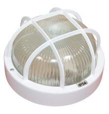 Светильник "Банник" 1302 Круг малый НПП 03-60-014 IP54 с решеткой бел. пласт.  1005500882  Элетех