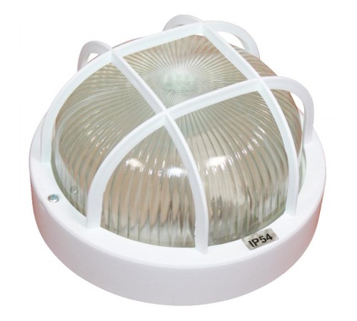 Светильник "Банник" 1302 Круг малый НПП 03-60-014 IP54 с решеткой бел. пласт.  1005500882  Элетех