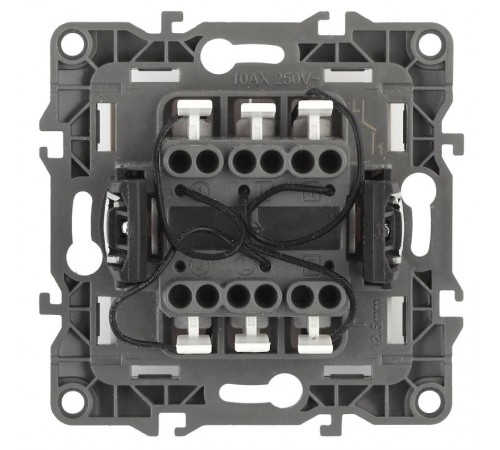 Выключатель двойной с подсветкой 12-1105-04 , 10АХ-250В,  шампань  Б0014660  ЭРА