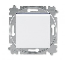 ABB Levit Белый / дымчатый чёрный Выключатель 1-кл. двухполюсный  3559H-A02445 62W  2CHH590245A6062  ABB