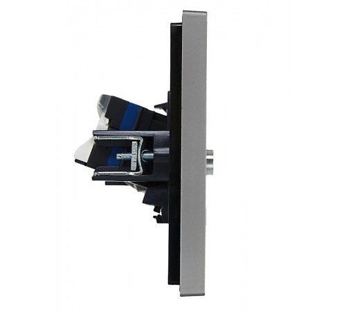 FORTE&PIANO Розетка двойная TV+RJ45 кат.6 FP537 сталь  FP-AK20-2-K46  IEK