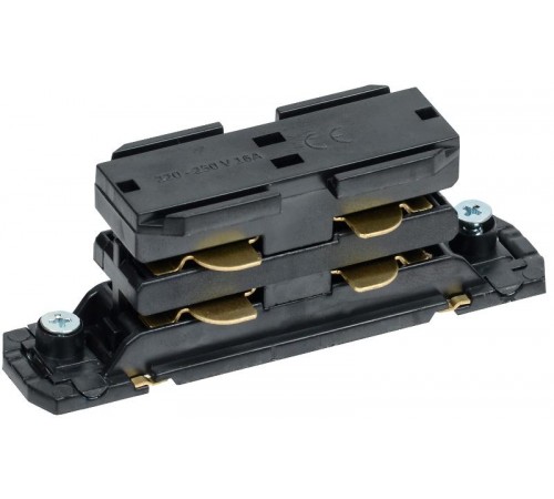 Соединитель I-образный прямой внутренний для трехфазного шинопровода осветительного черный  LPK0D-SPV-3-K02  IEK