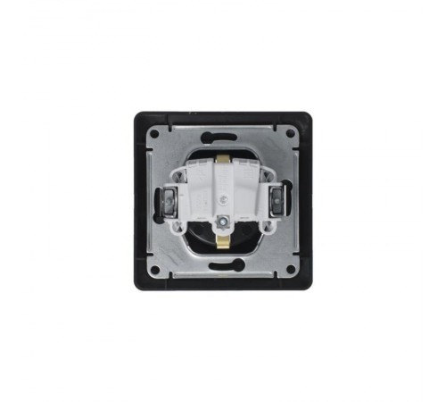 Glossa Антрацит Розетка с заземлением, 16А (в сборе)  GSL000742  SE