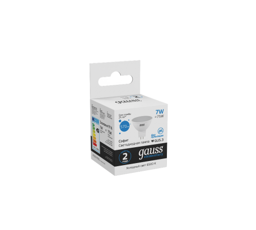 Лампа светодиодная LED 7Вт GU5.3 220В 6500К Elementary MR16  13537  Gauss