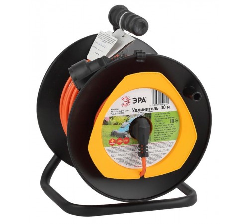 Удлинитель силовой ЭРА RPx-1e-3х0.75-30m на п. катушке c/з 1 гн 30м ПВС 3х0.75  Б0043046  ЭРА