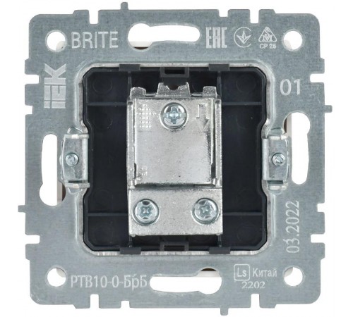 BRITE Розетка TV проходная РТВ10-0-БрБ белый  BR-A10-P-K01  IEK