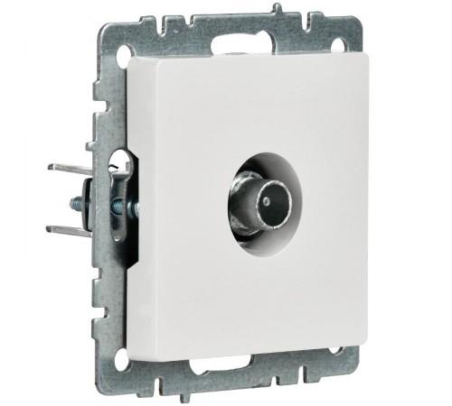 BRITE Розетка TV проходная РТВ10-0-БрБ белый  BR-A10-P-K01  IEK