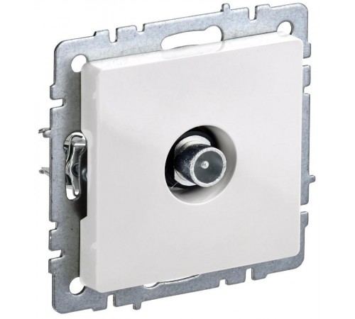 BRITE Розетка TV проходная РТВ10-0-БрБ белый  BR-A10-P-K01  IEK