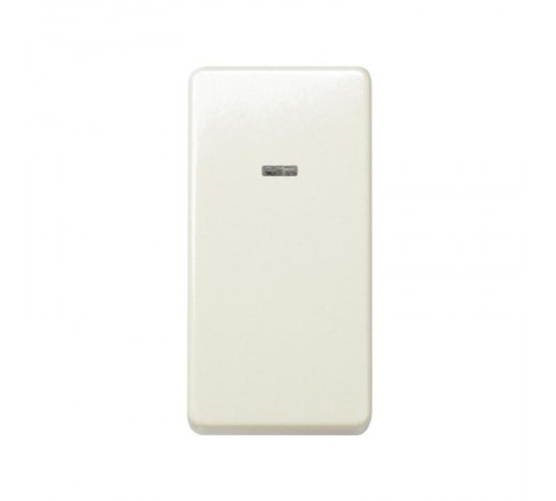 Переключатель (проходной) с индикатором узкий 10AX 250В цвета слоновая кость S27  27202-61  Simon