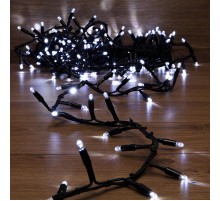 Гирлянда Кластер 10 м, 200 LED, черный каучук, IP67, соединяемая, цвет свечения белый  315-255  NEON-NIGHT