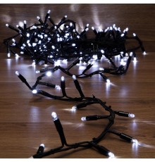 Гирлянда Кластер 10 м, 200 LED, черный каучук, IP67, соединяемая, цвет свечения белый  315-255  NEON-NIGHT