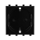Розетка "Черный квадрат", 2P+E, с з/ш, "Avanti", 2 мод.  4402002  DKC