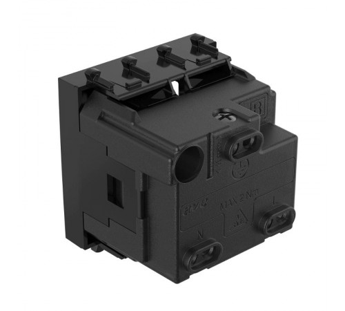 Розетка "Черный квадрат", 2P+E, с з/ш, "Avanti", 2 мод.  4402002  DKC