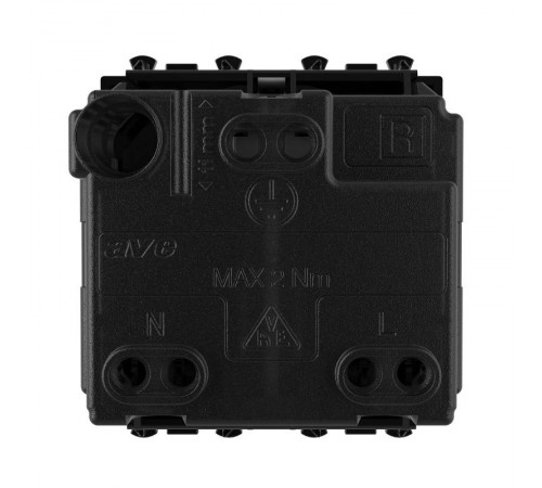 Розетка "Черный квадрат", 2P+E, с з/ш, "Avanti", 2 мод.  4402002  DKC