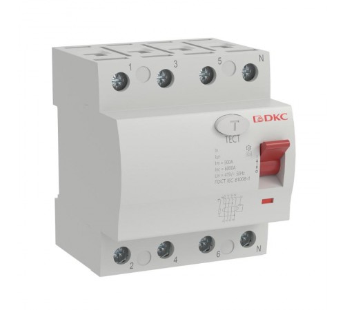 Устройство защитного отключения УЗО YON MDL100 4P 63А 30mA тип A  MDL100-4P2-63-A  DKC