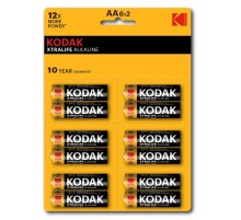 Батарейки  LR6-12BL perforated (6x2BL) XTRALIFE Alkaline [KAA-2x6 perf] (144/576/18432)  Б0038794  Kodak