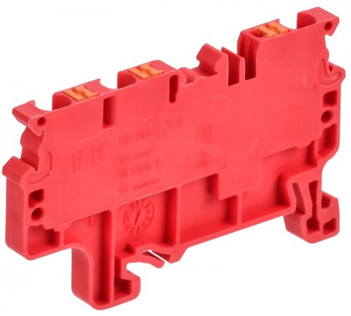 ARMAFIX Клемма пруж. Push In CP-MC 3 выв. 2,5мм2 красная  AF-CT22-00-3-K04-002  IEK